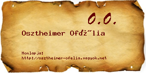 Osztheimer Ofélia névjegykártya
